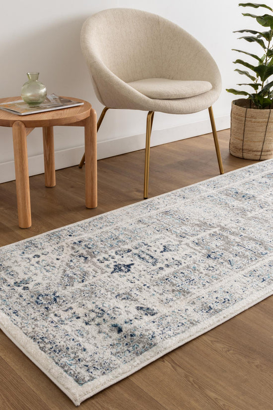 Provence Celts Cream Blue Traditional Rug - PROV14