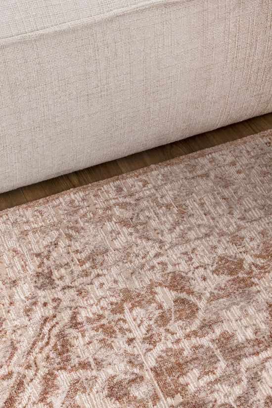 Solenne Beige & Rust Distressed Vintage Rug - S200