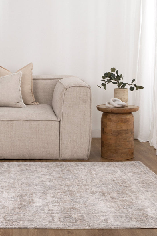 Solenne Beige & Blue Transitional Rug - S300