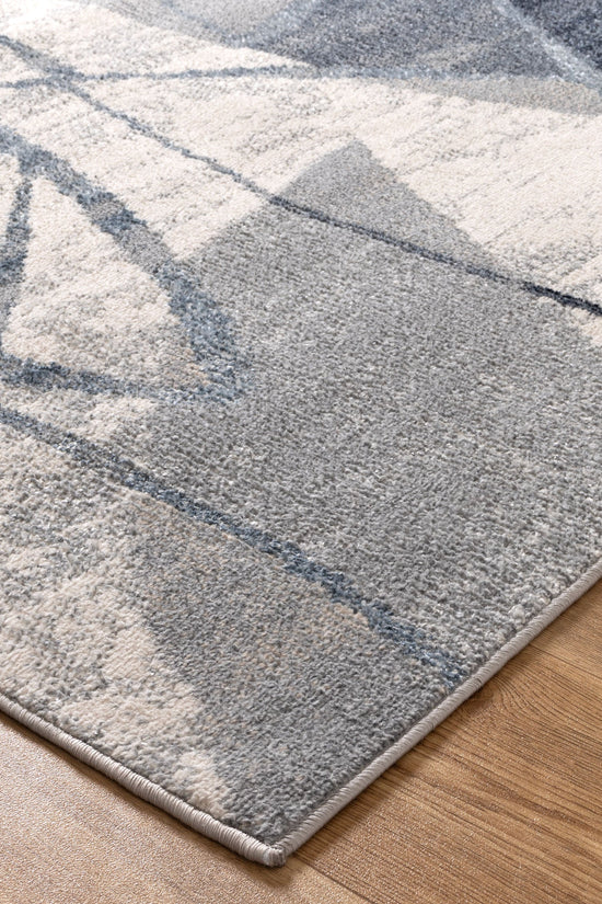 Santana Rhythm Grey Blue Rug - SANTA07