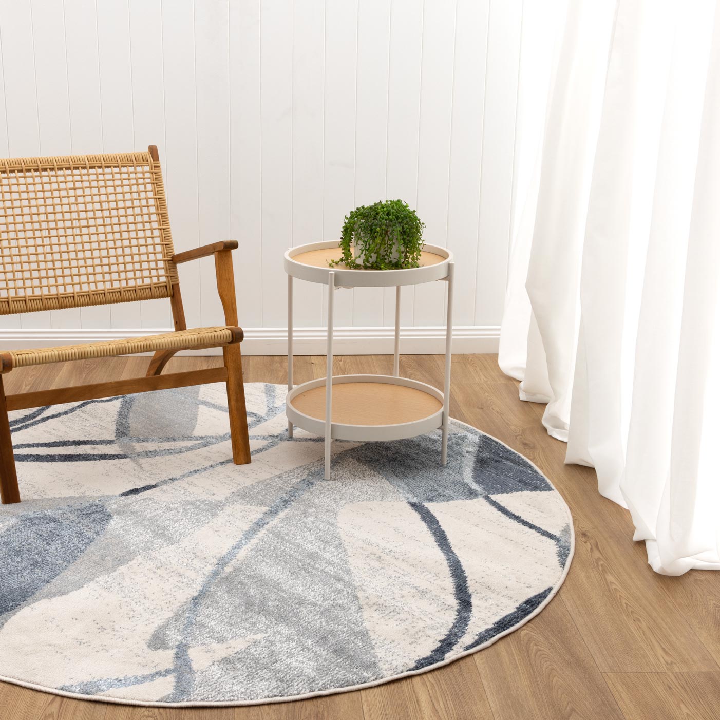 Santana Rhythm Grey Blue Rug - SANTA07