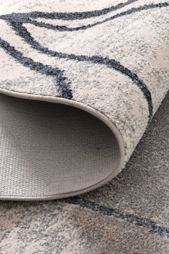 Santana Rhythm Grey Blue Rug - SANTA07