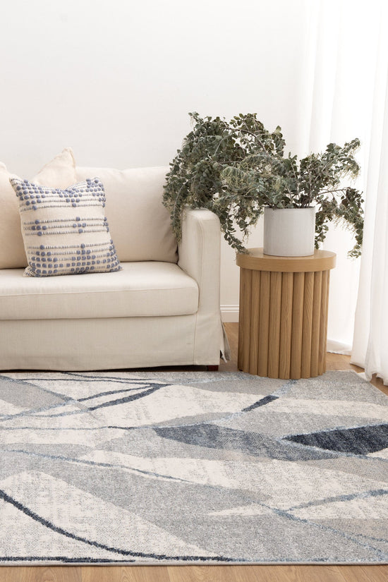 Santana Rhythm Grey Blue Rug - SANTA07
