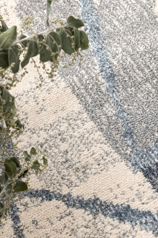 Santana Rhythm Grey Blue Rug - SANTA07