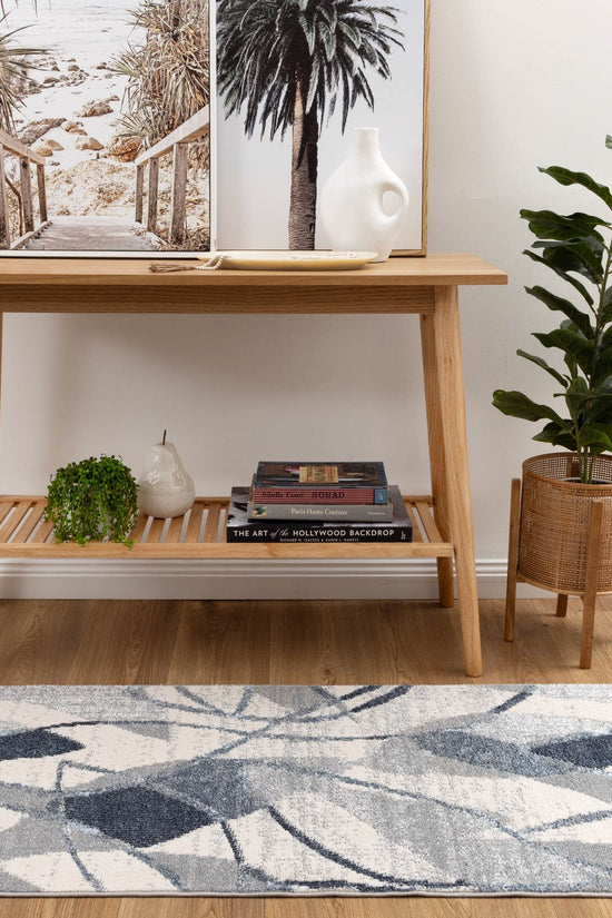 Santana Rhythm Grey Blue Rug - SANTA07