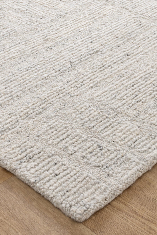 Seren Silver Modern Wool Rug