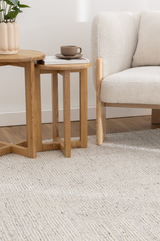 Seren Silver Modern Wool Rug