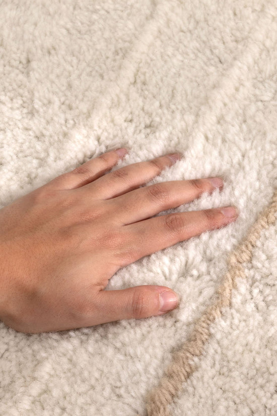 Highlands Olive Stripe Washable Wool Rug