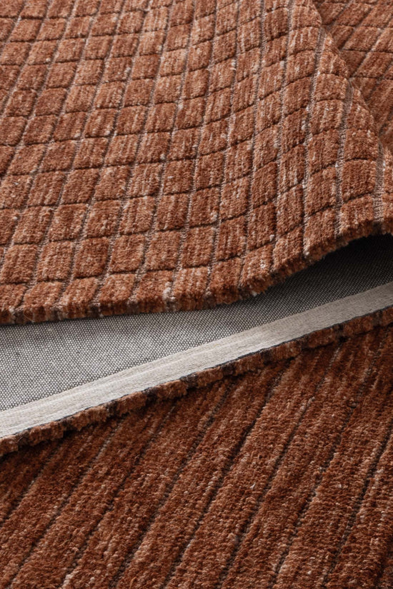 Canyon Terracotta Carved Rug - CANYON01