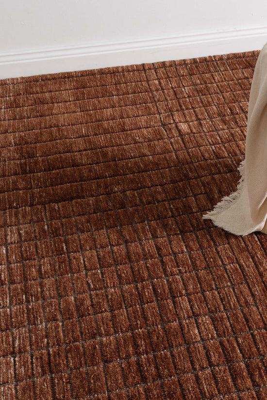 Canyon Terracotta Carved Rug - CANYON01