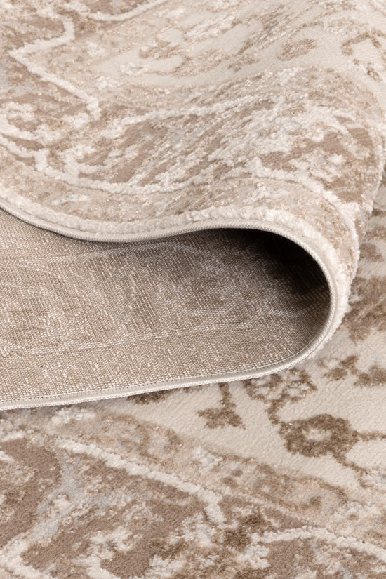 Sierra Oriental Border Beige Rug