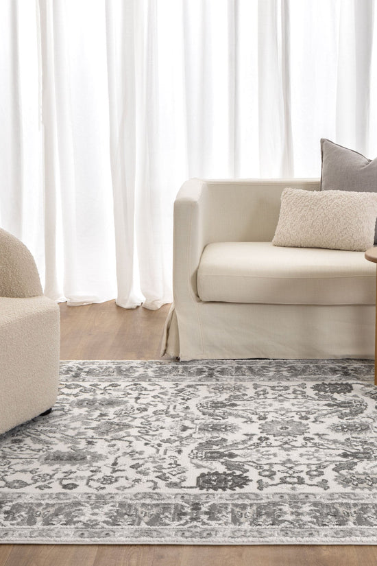 Sierra Oriental Border Grey Rug