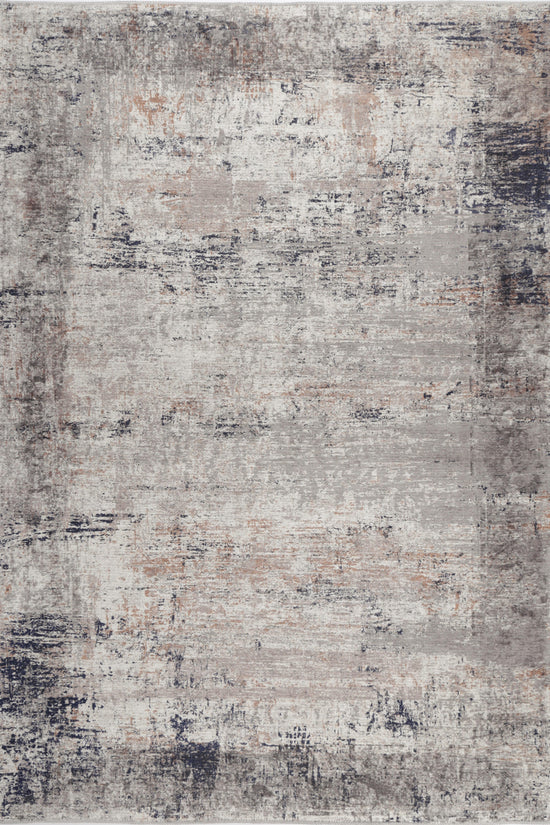 Abstract Echo Blue Grey Washable Rug - VITAL 1693-02
