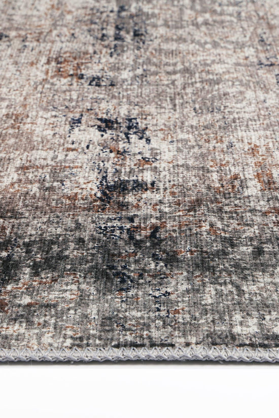 Abstract Echo Blue Grey Washable Rug - VITAL 1693-02