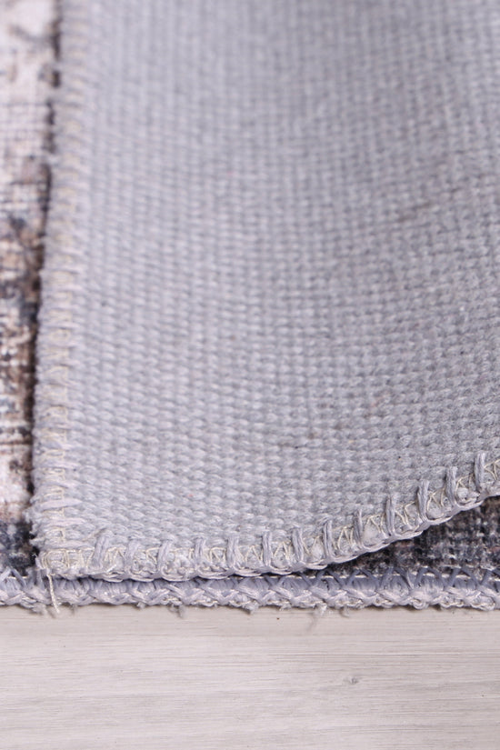 Distressed Vintage Kendra Ash Washable Rug - VITAL 3206-04