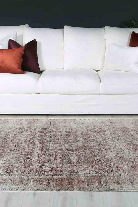 Distressed Vintage Levent Area Rug - VITAL 3211-00 (with fringe)