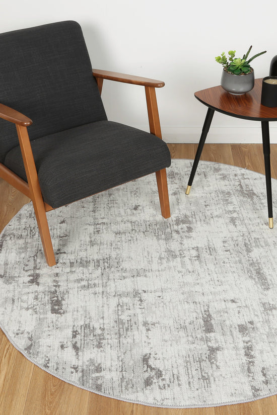 Abstract Evalina Grey Round Rug - VITAL 2280-01