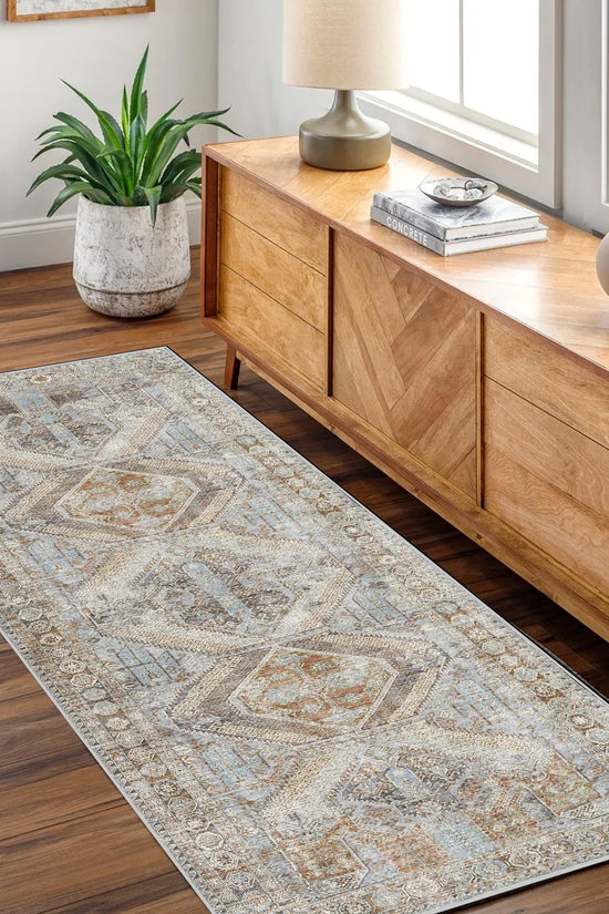 Le Grand Louvre Blue Washable Runner - VITAL 0005-00