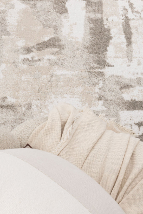 Wellington Abstract Wash Beige Rug - W008