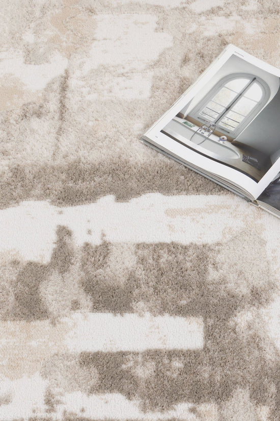 Wellington Abstract Wash Beige Rug - W008