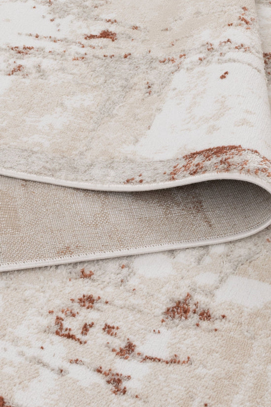 Wellington Abstract Wash Rust Rug - W010
