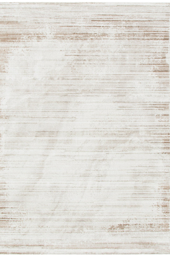 Wellington Distressed Lines Brown Rug - W011