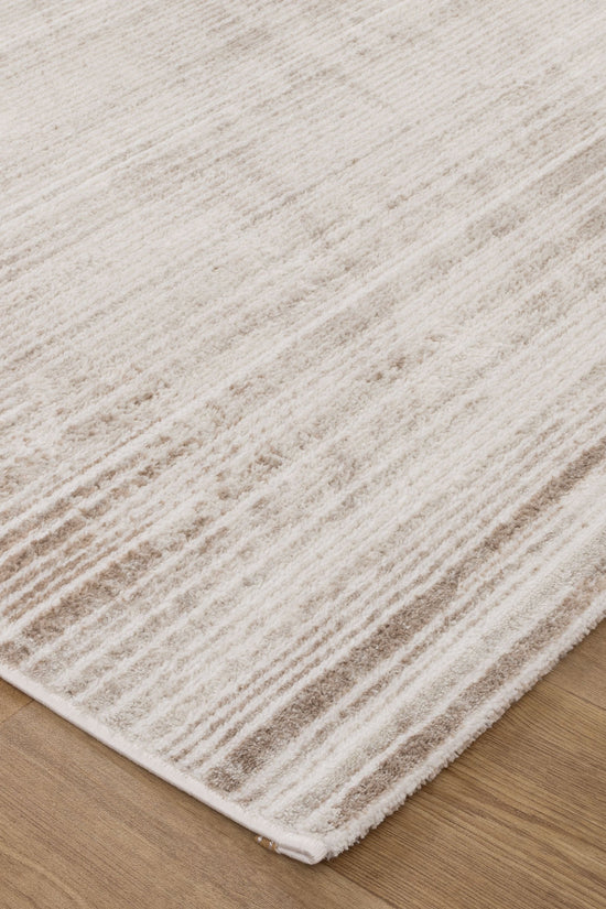 Wellington Distressed Lines Brown Rug - W011